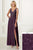 Adrianna Papell - 40163 Beaded V-neck Chiffon Sheath Dress In Purple