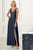 Adrianna Papell - 40163 Beaded V-neck Chiffon Sheath Dress In Blue