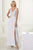 Adrianna Papell - 40163 Beaded V-neck Chiffon Sheath Dress In White