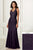 Adrianna Papell - 40165 Beaded Halter Trumpet Evening Dress In Purple