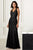 Adrianna Papell - 40165 Beaded Halter Trumpet Evening Dress In Black