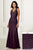 Adrianna Papell - 40165 Beaded Halter Trumpet Evening Dress In Purple
