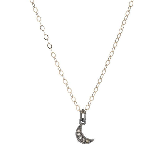 Brooklyn Diamond Mini Moon Necklace