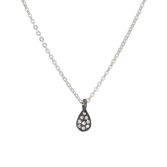 Ashley Schenkein Jewelry - Brooklyn Mini Teardrop Necklace in Silver
