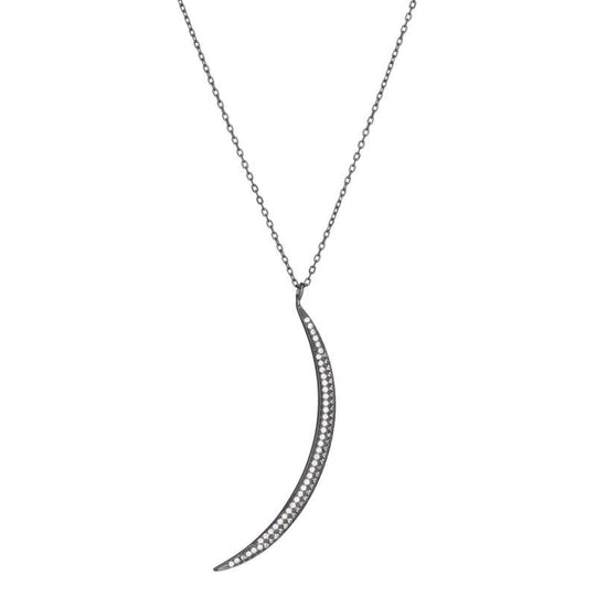 Tulum CZ Crescent Moon Necklace
