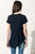  AURA Tee-Shirt marine à volants
