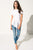AURA White Ruffle Tee | AURA tee-shirt blanc à volants
