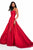 Sherri Hill - 52022 Scoop Taffeta Long A Line Dress In Red