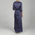 Adrianna Papell - Long Satin Dress with Ruffle Neck Bolero 81848880 in Purple