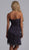 Adrianna Papell - 41857710 Strapless Tiered Chiffon Cocktail Dress In Black and Gray