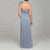 Adrianna Papell - 91856770 Oversized Ribbon Accented Asymmetrical Gown in Silver