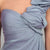 Adrianna Papell - 91856770 Oversized Ribbon Accented Asymmetrical Gown in Silver