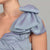 Adrianna Papell - 91856770 Oversized Ribbon Accented Asymmetrical Gown in Silver