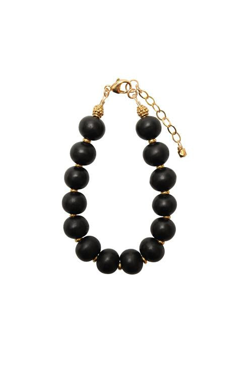 African Black Wood Beads Bracelet