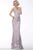 Jovani - 68058 Strapless Sweetheart Embellished Long Dress In Purple and Gray