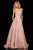 Sherri Hill - 52457 Scoop Strappy Bandeau A Line Dress In Pink