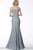 Jovani - 65156 Off-Shoulder Embellished Mermaid Gown In Gray