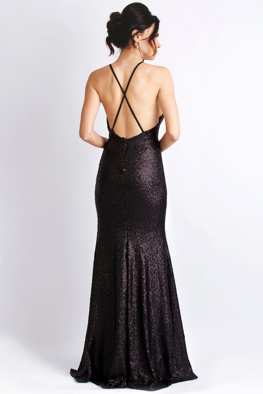 Alison Sequin Black Gold