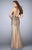 Alluring Iridescent High Neck Tulle Flared Gown 23911