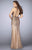 Alluring Iridescent High Neck Tulle Flared Gown 23911