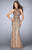 Alluring Iridescent High Neck Tulle Flared Gown 23911