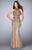 Alluring Iridescent High Neck Tulle Flared Gown 23911