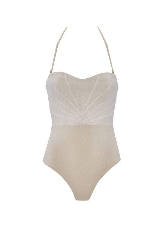 Gillia Clothing - Bardot in Beige color in Neutral