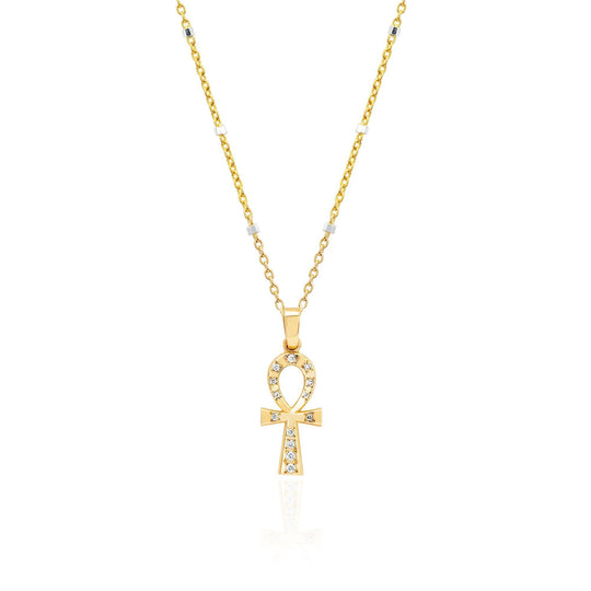 Logan Hollowell - Diamond Eternal Ankh Cross Necklace