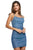 Sherri Hill - 53197 Corset Lace Up Back Short Dress In Blue
