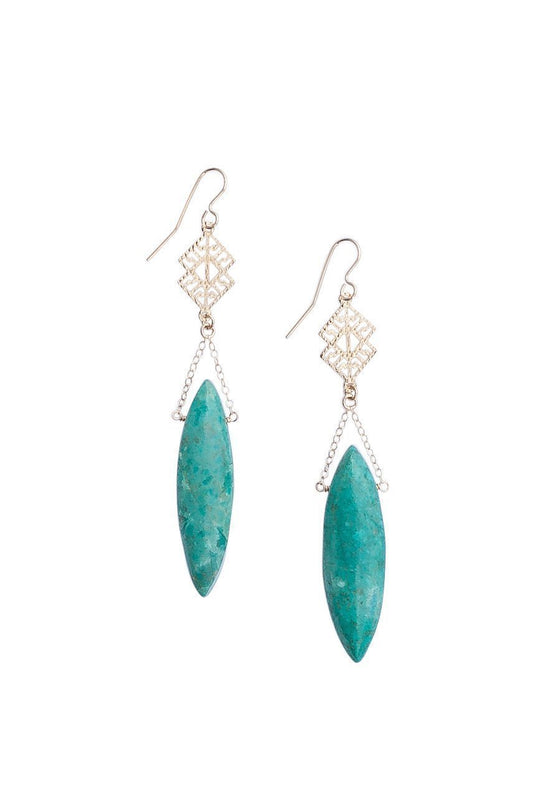 Heather Gardner - Arizona Turquoise Chain Earrings