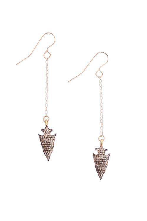 Heather Gardner - Diamond Arrowhead Earrings