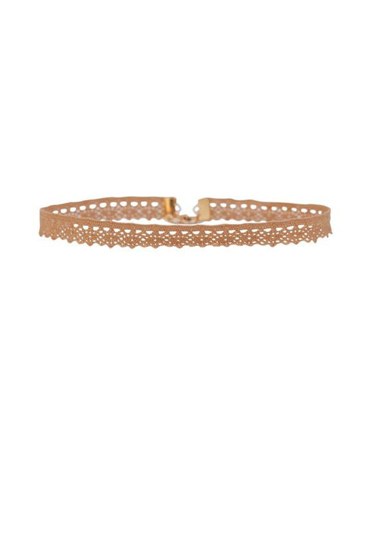 Aster Lace Choker in Gold