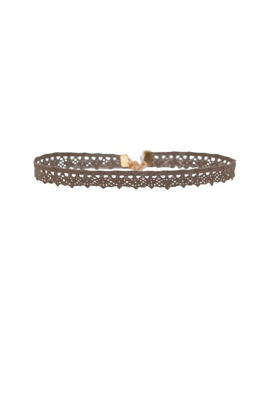 Aster Lace Choker in Moss