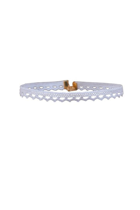 Aster Lace Choker in White