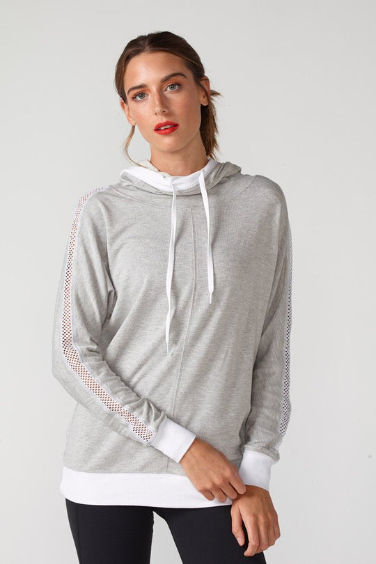 Audrey Hooded Sweatshirt With Mesh