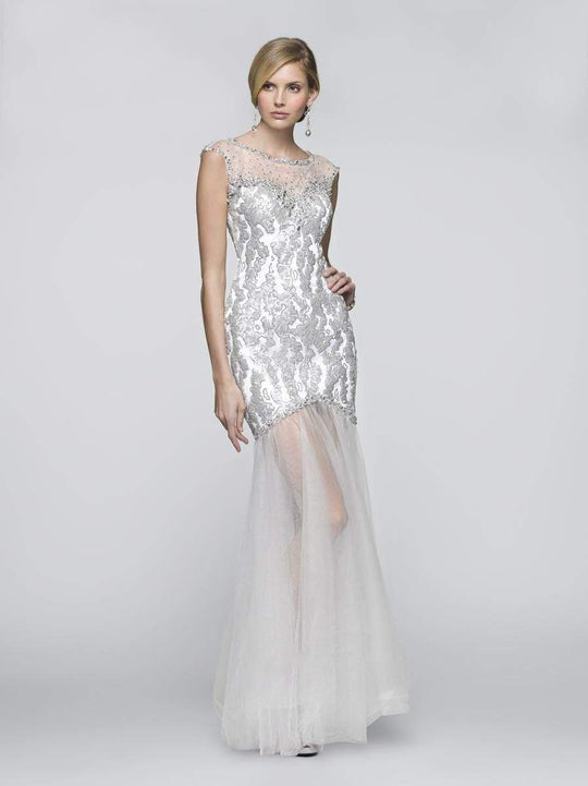 BG Haute - G3110 Dress in White Silver