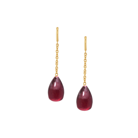 Ruby Drops Earrings in 18k Yellow Gold