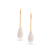 Tresor Collection - Drops Earrings in 18k Yellow Gold White Agate