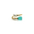 Pink Tourmaline & Peruvian Opal Ring in 18k YG