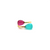 Pink Tourmaline & Peruvian Opal Ring in 18k YG