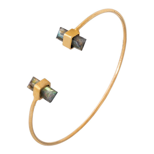 Heather Hawkins - Baguette Bar Bangle - Labradorite