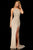 Sherri Hill - 52368 Beaded Halter Fitted Long Dress In Neutral and Silver