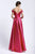 Beside Couture by Gemy - BC 1160 Lace Off-Shoulder Peplum A-line Dress In Pink
