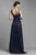 Beside Couture by Gemy - BC1378 Sweetheart Banded Floral Lace Gown In Blue
