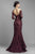 Beside Couture by Gemy - BC1391 Illusion Floral Lace Mermaid Gown In Red