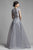 Beside Couture by Gemy - BC1406 Sequin Embroidered Bateau A-line Dress In Gray