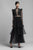Beside Couture by Gemy - BC1413 Ruffled Lace Long Sleeve Dress In Black