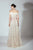 Beside Couture by Gemy - BC 1427 Applique Off-Shoulder A-line Gown In Neutral
