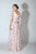 Beside Couture by Gemy - BC 1429 Emnroidered Plunging Neck A-line Gown In Pink