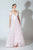 Beside Couture by Gemy - BC 1433 Draped Plunging Off Shoulder Gown In Pink